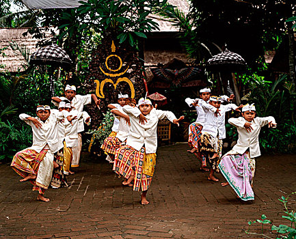 印度尼西亚,巴厘岛,孩子,男孩,传统服装,跳舞