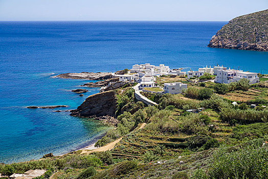 小,渔村,北方,岛屿,纳克索斯岛,基克拉迪群岛,爱琴海,希腊,欧洲