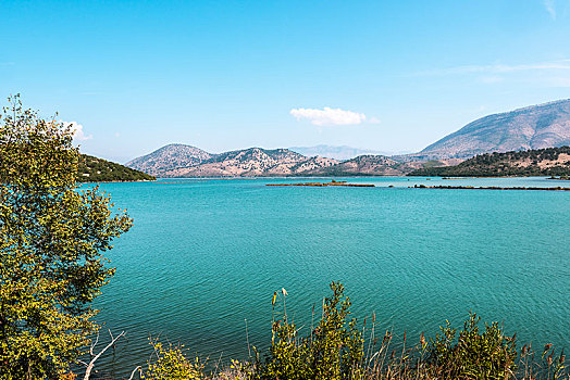 湖,海水,泻湖,国家公园,阿尔巴尼亚,欧洲
