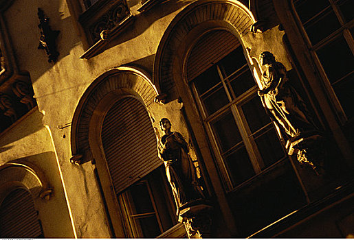雕塑,拱形,窗户,布达佩斯,匈牙利