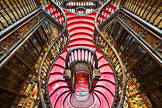 楼梯,著名,书店,波尔图,葡萄牙