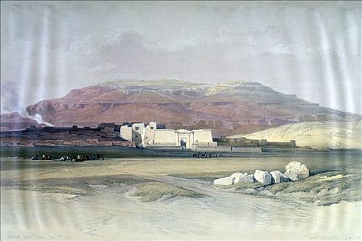底比斯,十二月,埃及,19世纪,艺术家