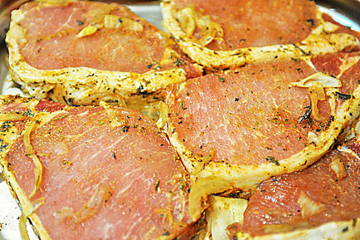 腌制,猪肉,烤串