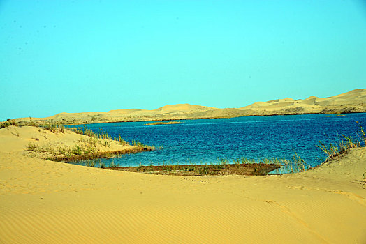 沙漠绿湖