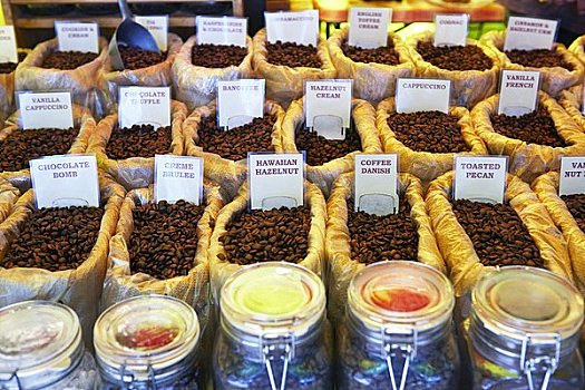 咖啡豆,市场,萨默塞特,英格兰,英国