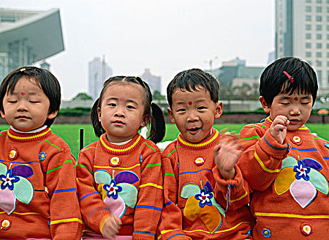 孩子,上海,中国