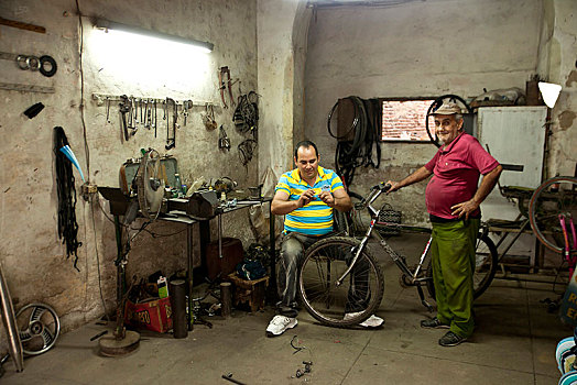 自行车,工作间,卡马圭,省,古巴,中美洲