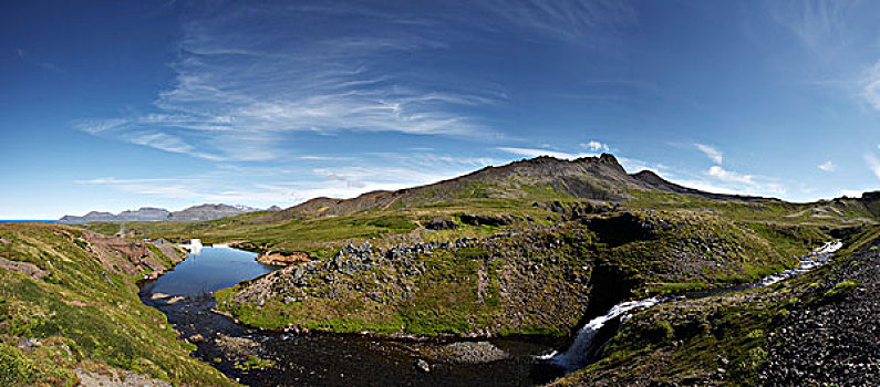 水库,水电,电厂,斯奈山半岛,韦斯特兰德,冰岛
