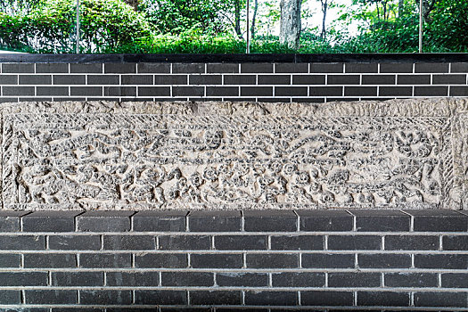 汉画像石神兽星斗图,中国江苏省徐州汉文化景区