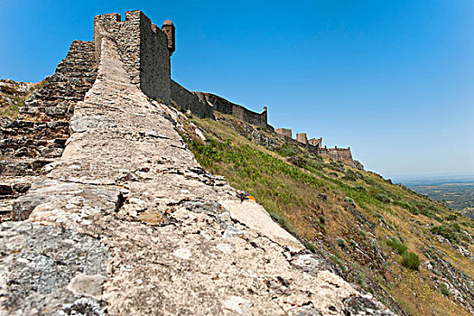 城堡,瞭望塔,上方,葡萄牙,欧洲