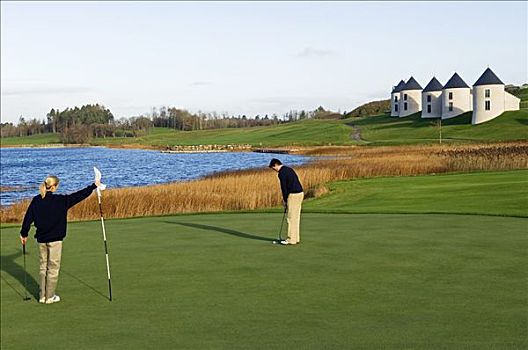英国,北爱尔兰,弗马纳郡,伴侣,玩,高尔夫,新,场地,设计,厄恩湖高尔夫球度假村