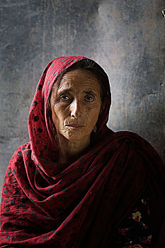 地震,幸存,状况,帐篷,鳏寡,薪水,卢比,帐蓬,穆扎法拉巴德,巴基斯坦,八月,2006年
