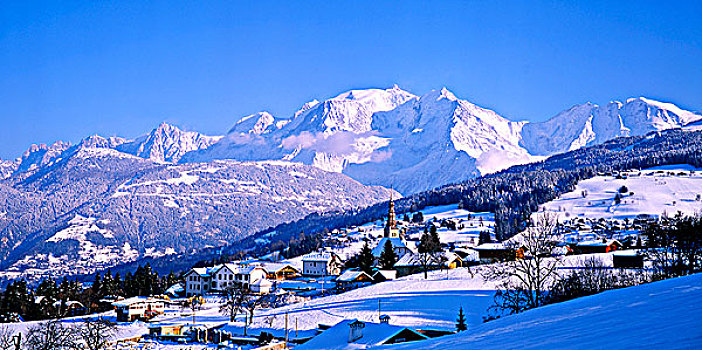 法国,上萨瓦,勃朗峰,雪