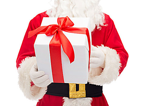 圣诞节,休假,人,概念,特写,圣诞老人,礼盒
