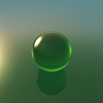 玻璃,绿色,球