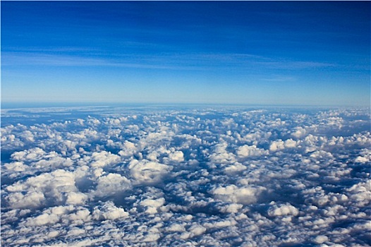 风暴,云,俯视,风景,飞机
