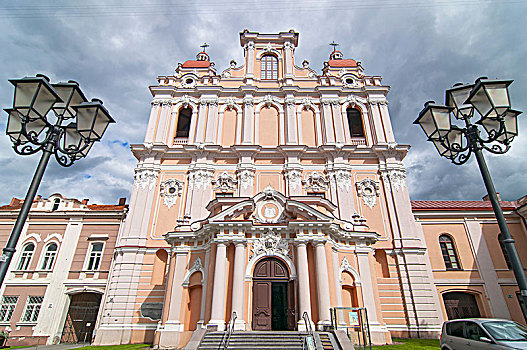 教堂,罗马天主教,维尔纽斯,老城,立陶宛