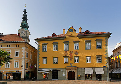 老市政厅,历史,中心,克拉根福,卡林西亚,奥地利,欧洲