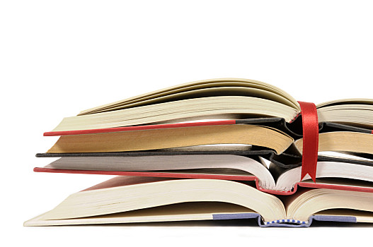 翻开,书本,隔绝,白色背景