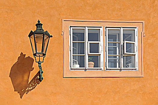 历史,街道,灯,墙壁,布拉格,波希米亚,捷克共和国,欧洲