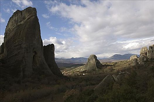 乡村,山峦,希腊