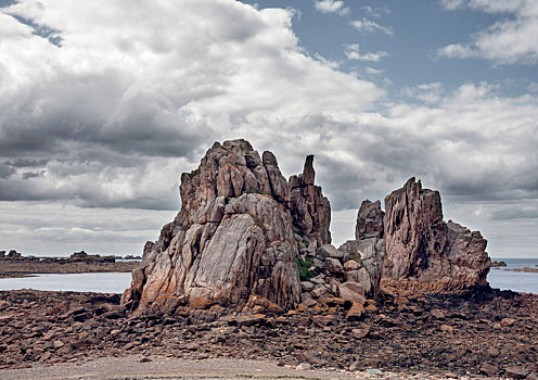 岩石构造,海岸,半岛,布列塔尼半岛