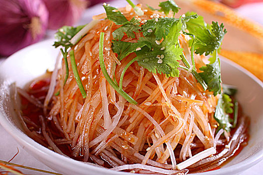 凉拌萝卜丝图片_凉拌萝卜丝图片大全_凉拌萝卜丝图片素材