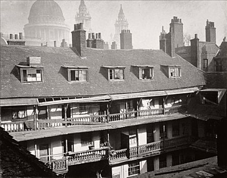 艺术馆,牛津,手臂,旅店,道路,屋顶,伦敦,1875年