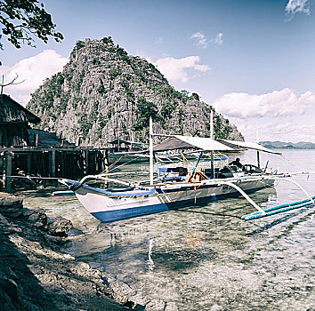 菲律宾,风景,悬崖,漂亮,天堂湾,热带,泻湖