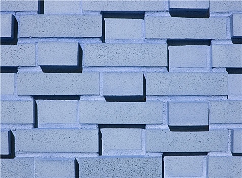 蓝色,砖墙