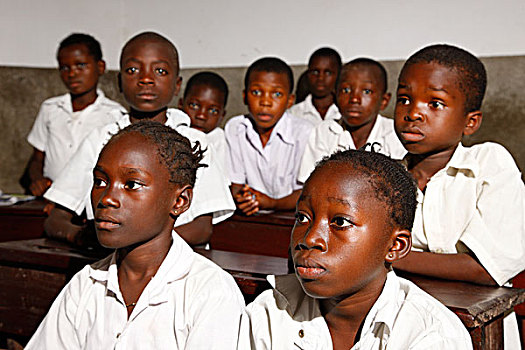 学童,校服,班级,金沙萨,刚果,非洲