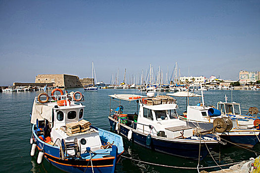 渔船,停泊,港口,米克诺斯岛,基克拉迪群岛,希腊