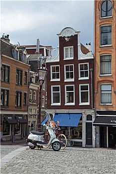 摩托车,普通,运输,阿姆斯特丹