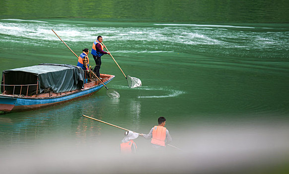 重庆酉阳,河道清漂,呵护一江碧水