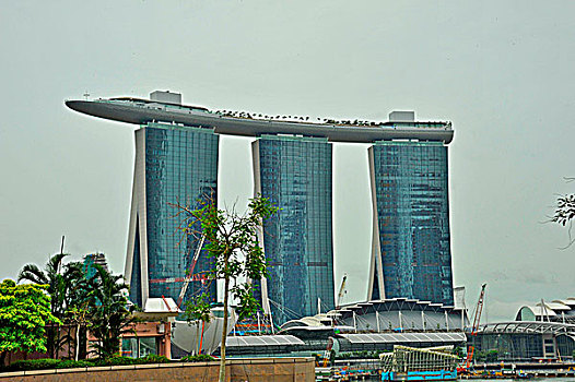 酒店,城市,码头,湾,沙,新加坡城,新加坡