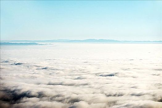 云量,上方,山,州立公园,加利福尼亚,美国