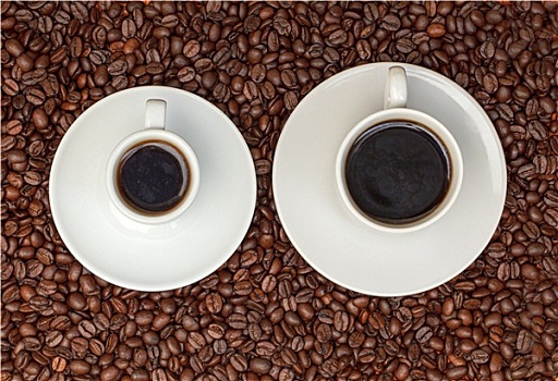 杯子,热,咖啡,咖啡豆