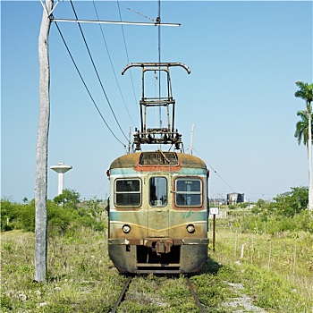 电,铁路,哈瓦那,省,古巴