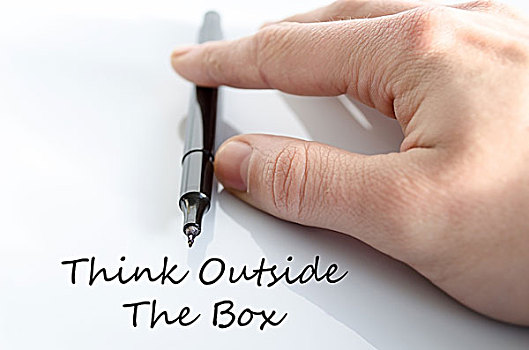 思考,户外,盒子,概念