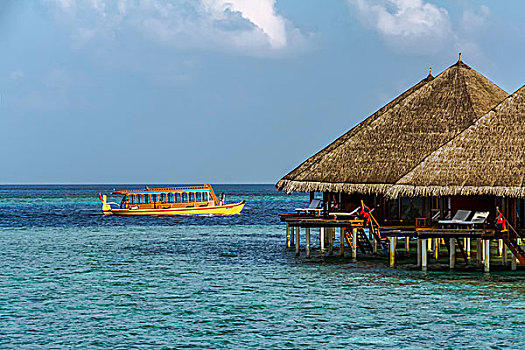 东南亚印度洋岛国马尔代夫绚丽岛水上屋maldives