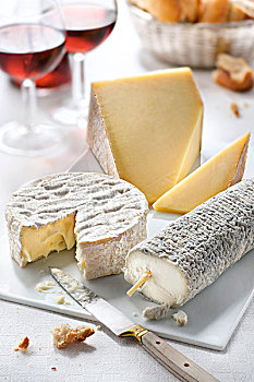 清新,牛奶,卡门贝软质乳酪,都兰地区,局部,法国硬干酪