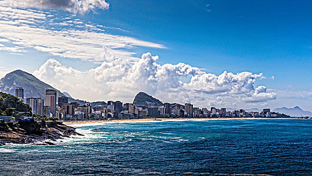 风景,伊帕内玛海滩,海洋,里约热内卢,巴西