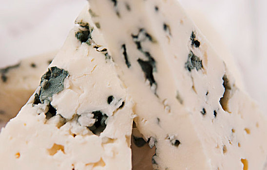 楔形,蓝纹奶酪,刀