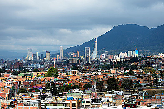 风景,摩天大楼,市中心,波哥大,哥伦比亚,南美