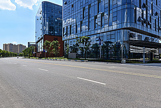 公路,现代办公大楼