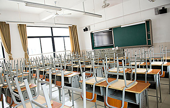空,教室,椅子,桌子,黑板