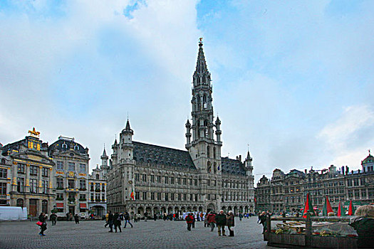 比利时布鲁塞尔广场路易十四式建筑