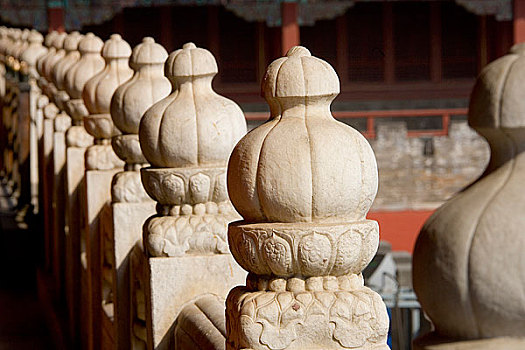 故宫内的汉白玉石栏