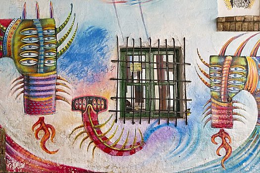 哥伦比亚,波哥大,涂鸦,建筑