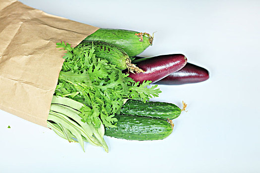 蔬菜,纸袋